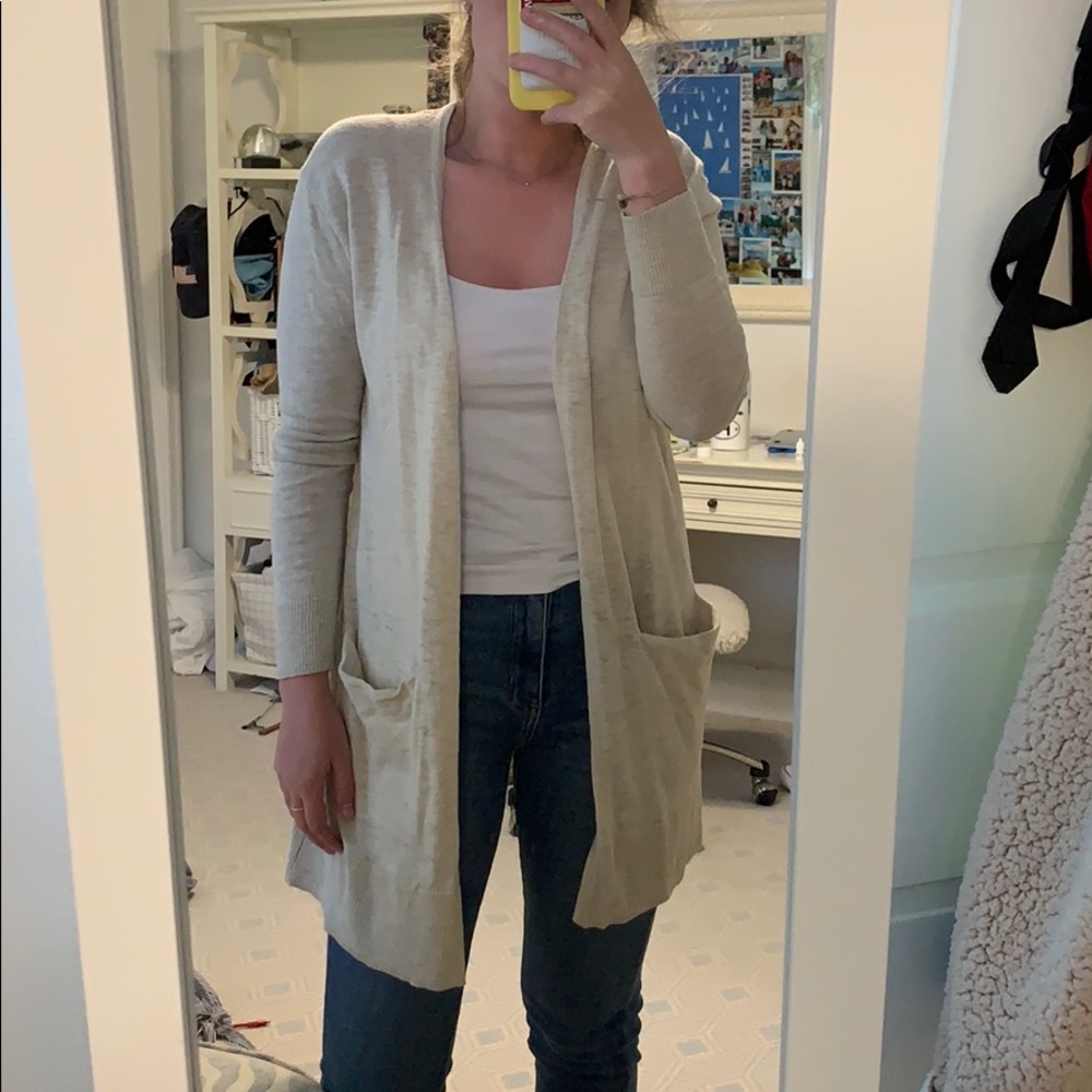Madewell beige cardigan